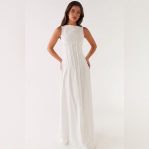 Pepper mayo linen maxi dress